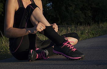 Patient wearing New Running Shoes